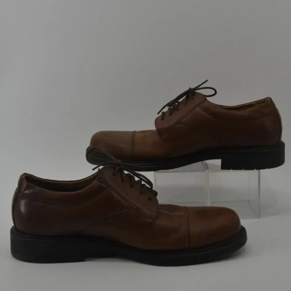 Borelli Brown Men's Oxford Lace Up Leather Round Toe Size 11